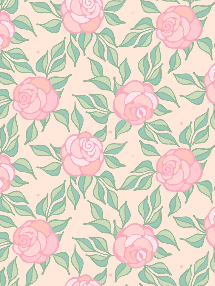 groovy-floral-wallpaper-by-barbie-peach