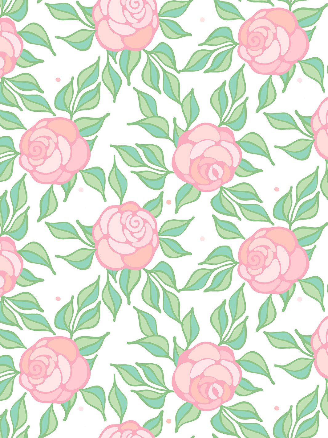 'Groovy Floral' Wallpaper by Barbie™ - Ballet Slipper