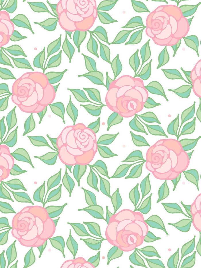 'Groovy Floral' Wallpaper by Barbie™ - Ballet Slipper