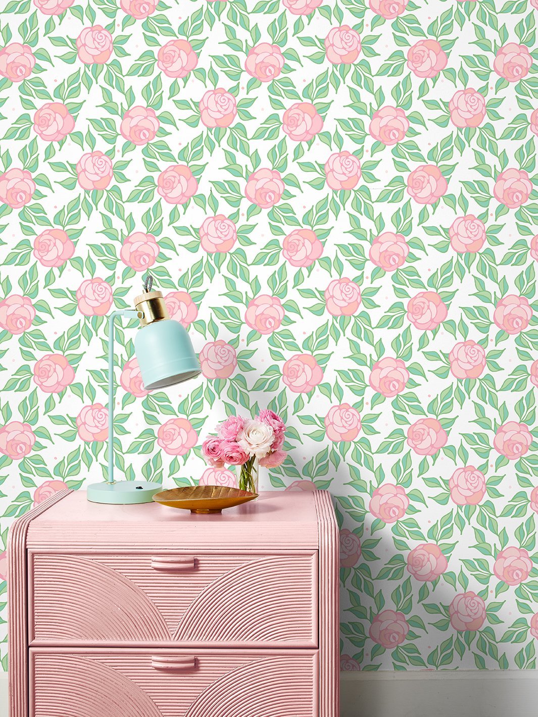 groovy floral wallpaper by barbie ballet slipper