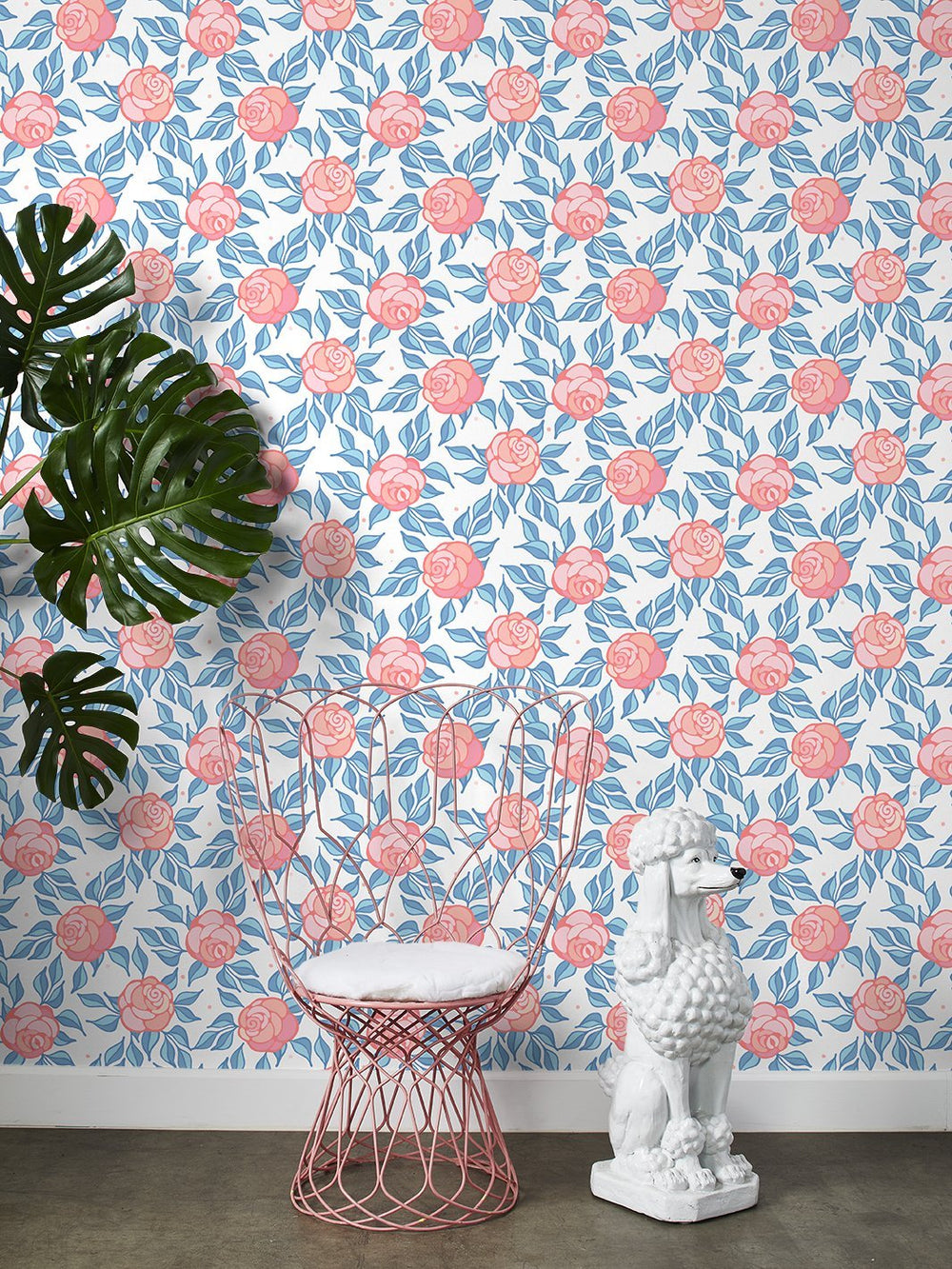 groovy-floral-wallpaper-by-barbie-pale-blue-pink