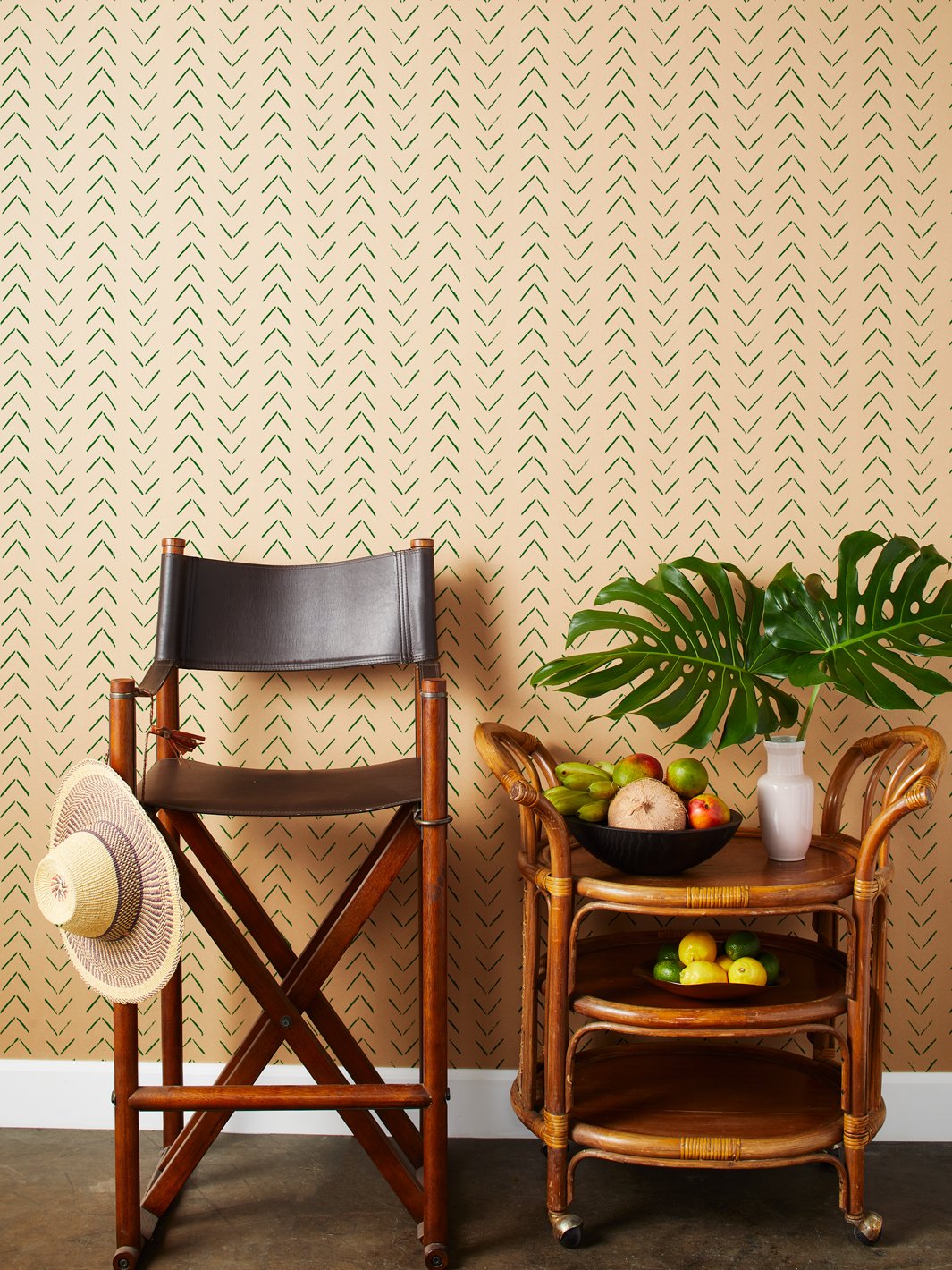 arrows kraft wallpaper by nathan turner green