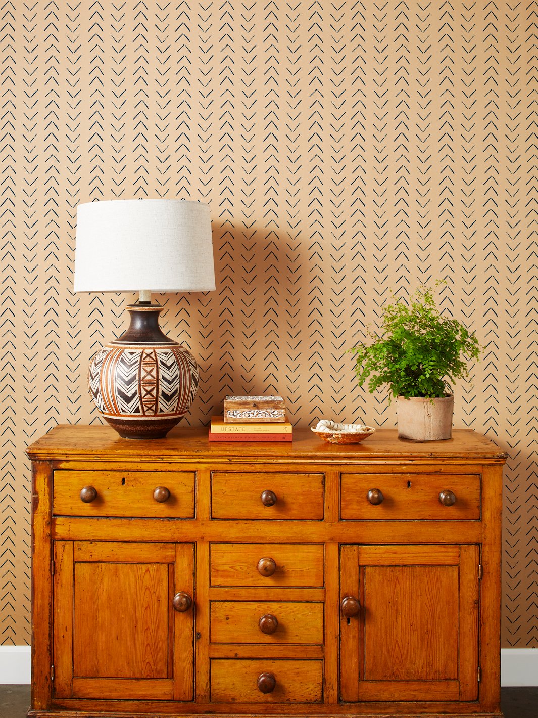 arrows kraft wallpaper by nathan turner navy