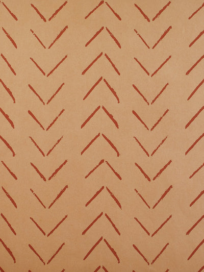 'Arrows' Kraft' Wallpaper by Nathan Turner - Terracotta