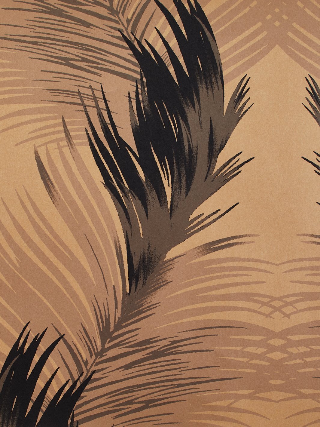 'Belafonte Palm' Kraft' Wallpaper by Nathan Turner - Black