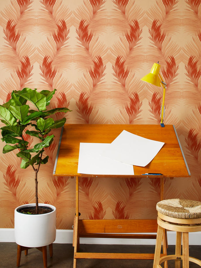 'Belafonte Palm' Kraft Wallpaper by Nathan Turner - Flame