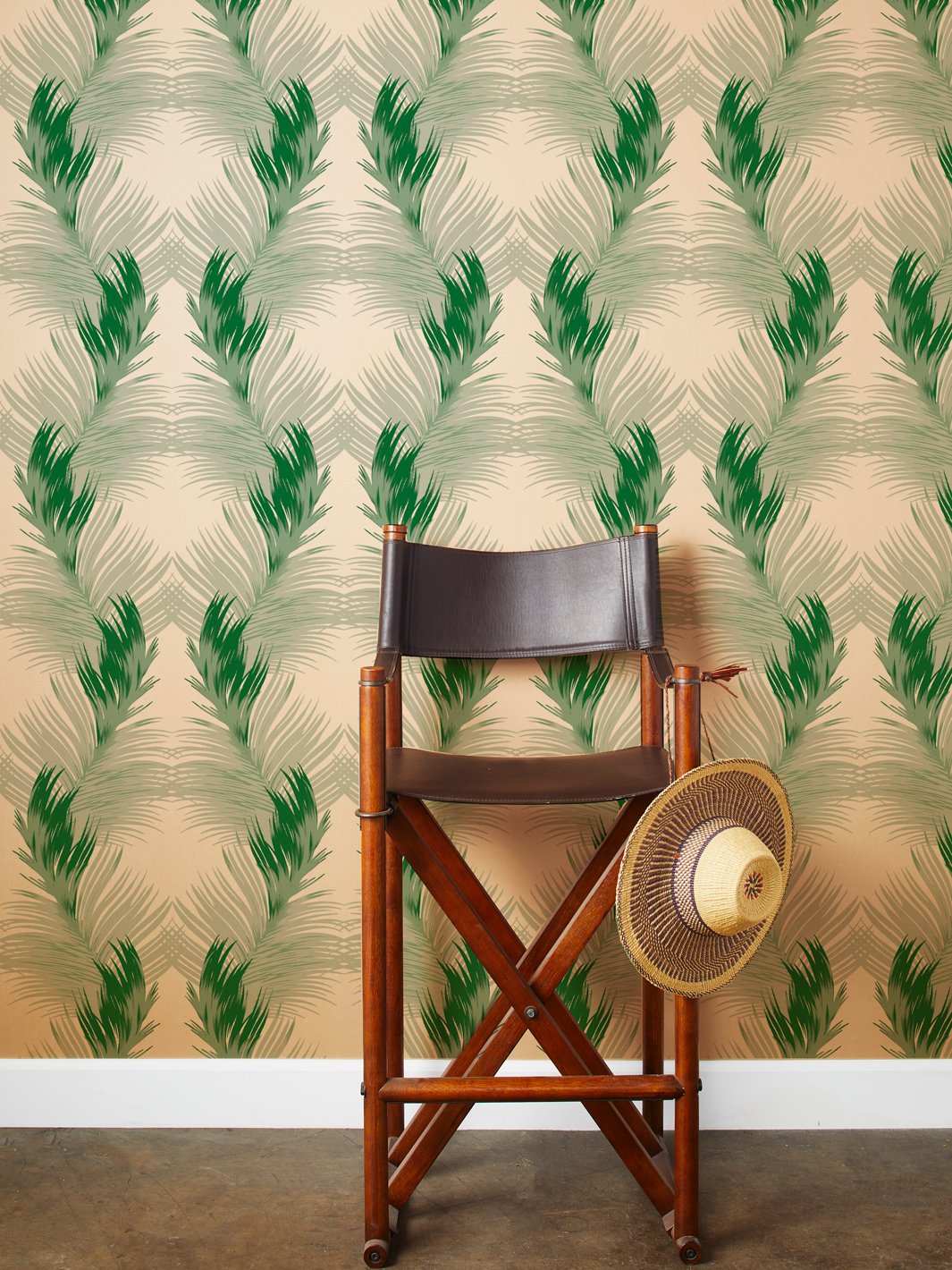 belafonte palm kraft wallpaper by nathan turner green