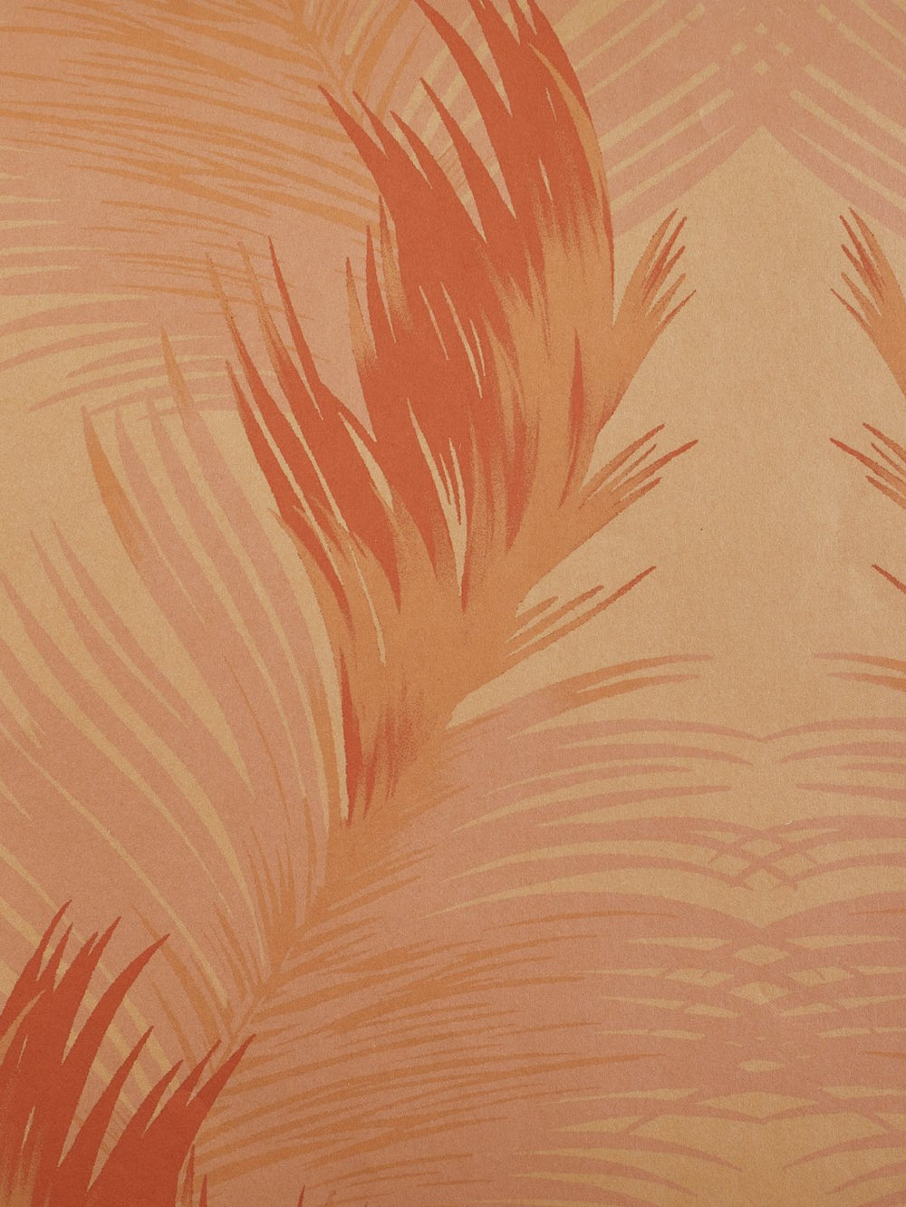 belafonte palm kraft wallpaper by nathan turner orange
