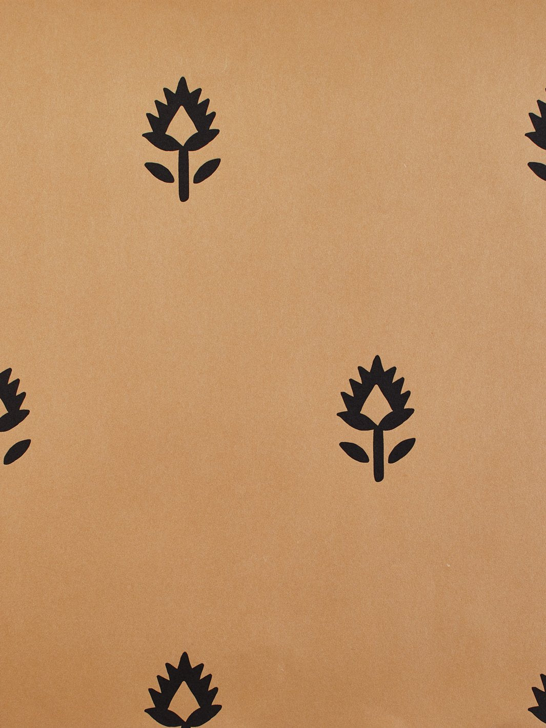 block print kraft wallpaper by sugar paper black