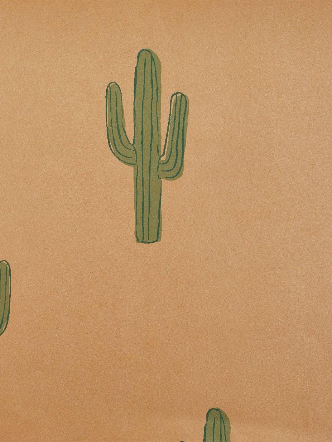 cactus kraft wallpaper by tea collection