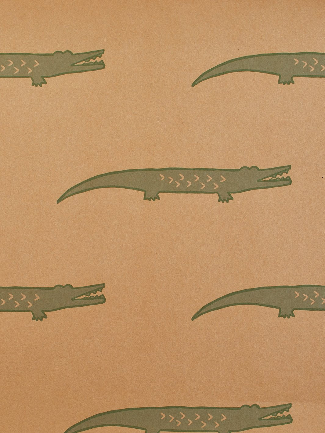 'Crocodile' Kraft' Wallpaper by Tea Collection