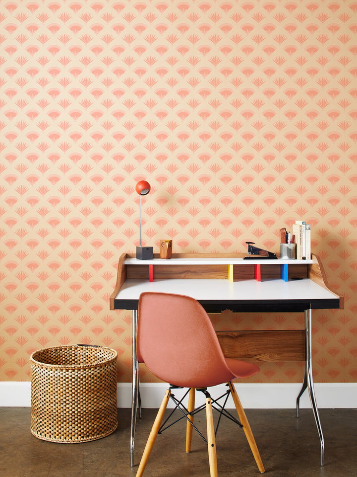 lotus papyrus kraft wallpaper by tea collection ballet slipper