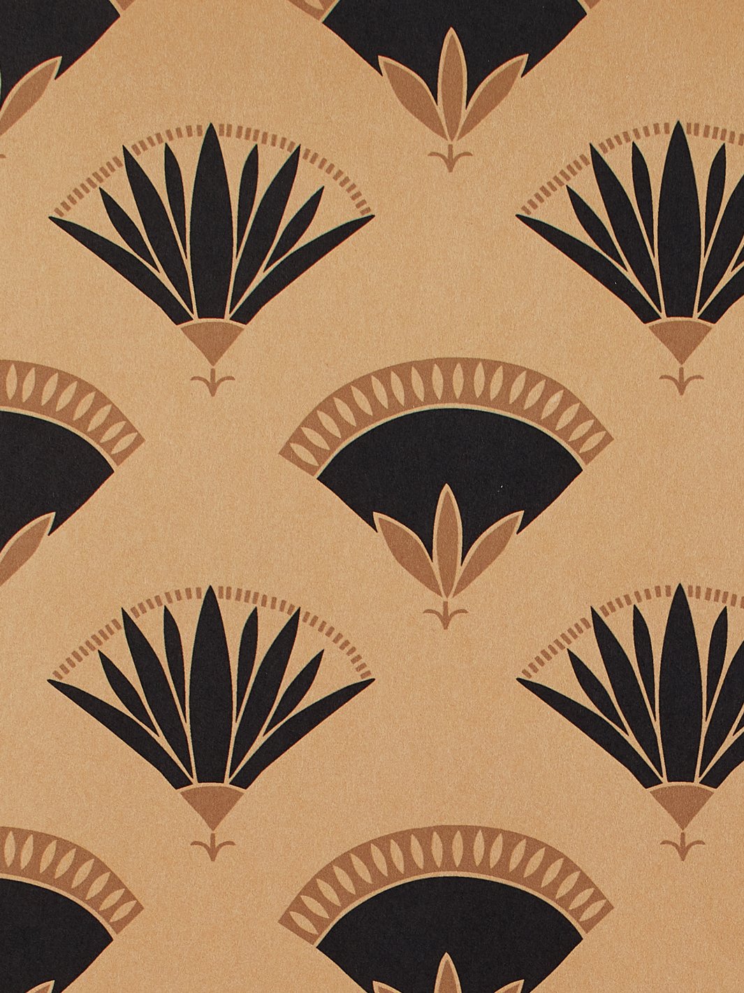 lotus papyrus kraft wallpaper by tea collection black