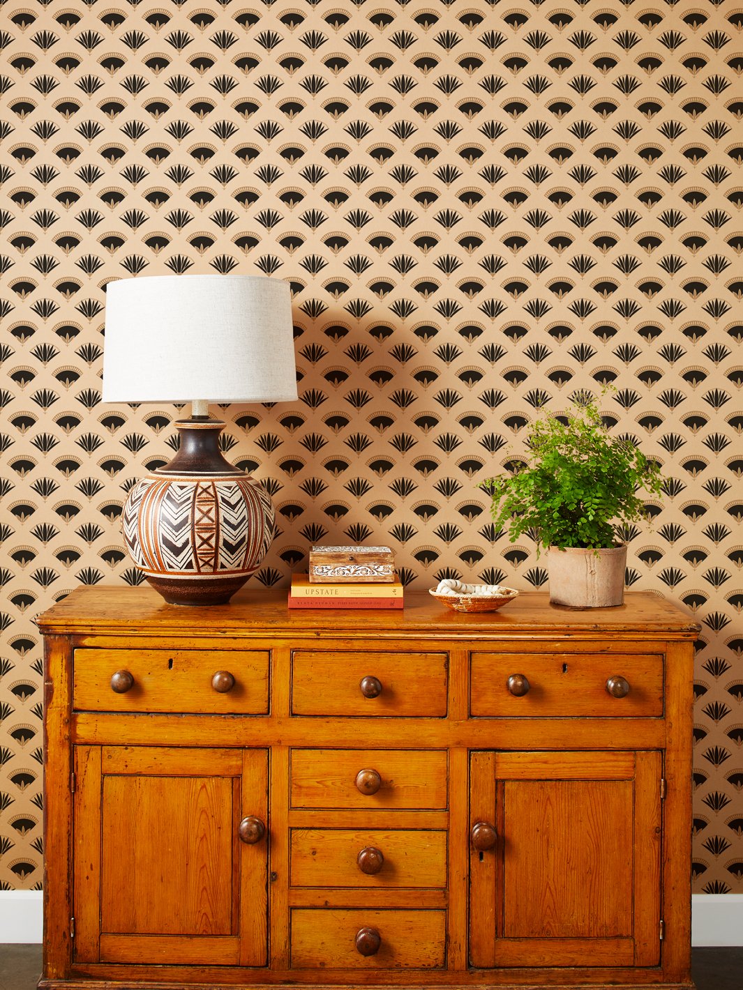 lotus papyrus kraft wallpaper by tea collection black