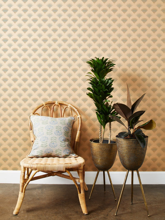 'Lotus & Papyrus' Kraft Wallpaper by Tea Collection - Elephant