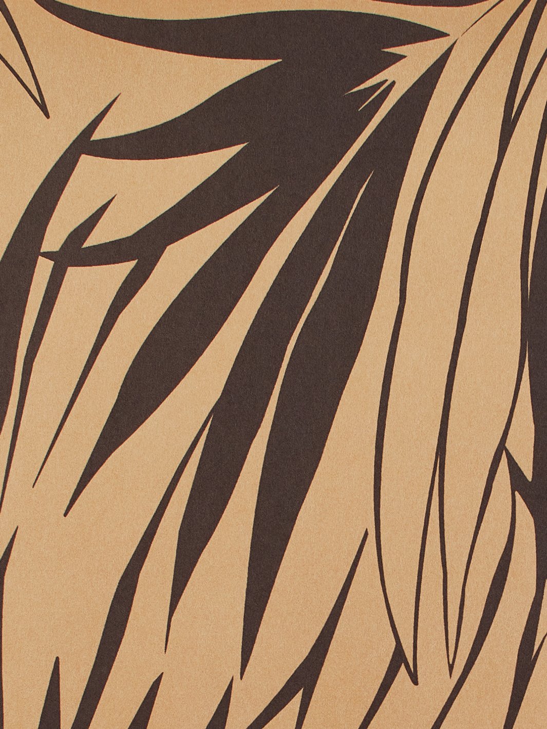 'Majesty Palm' Kraft' Wallpaper by Wallshoppe - Chocolate