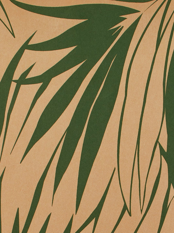 majesty palm kraft wallpaper green