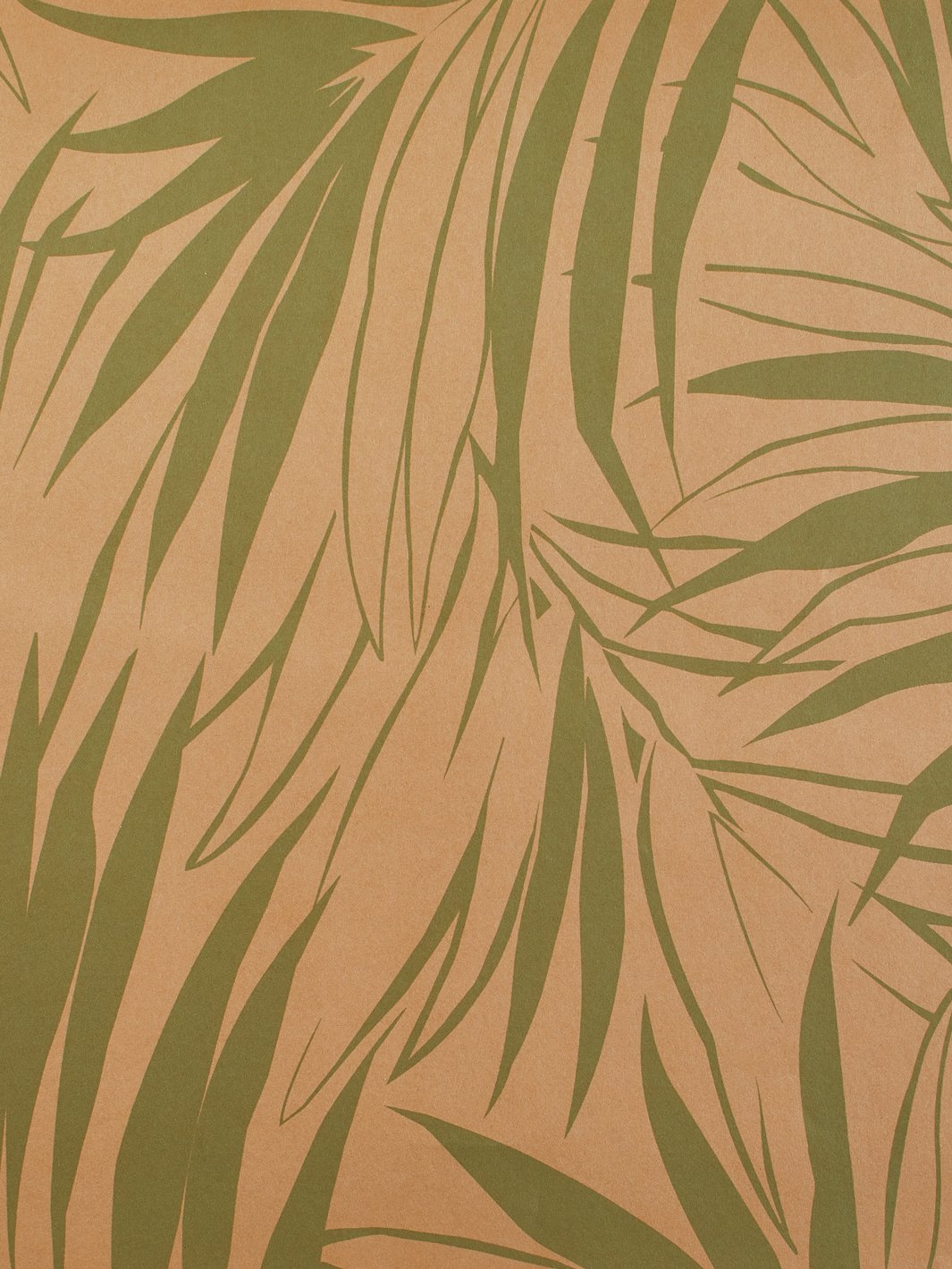'Majesty Palm' Kraft' Wallpaper by Wallshoppe - Jade