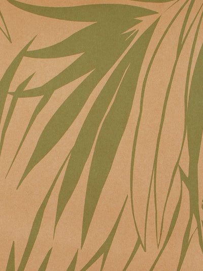 'Majesty Palm' Kraft' Wallpaper by Wallshoppe - Jade