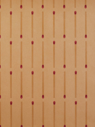 'Matchstick' Kraft' Wallpaper by Wallshoppe - Matchstick