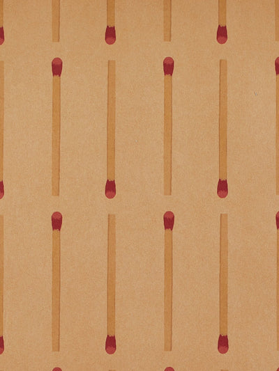 'Matchstick' Kraft' Wallpaper by Wallshoppe - Matchstick