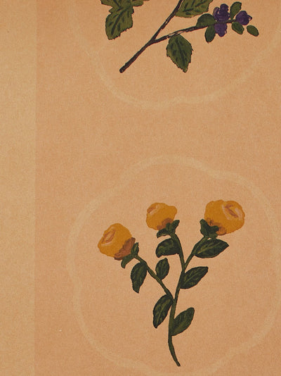 montaigne stripe kraft wallpaper by carly beck peach