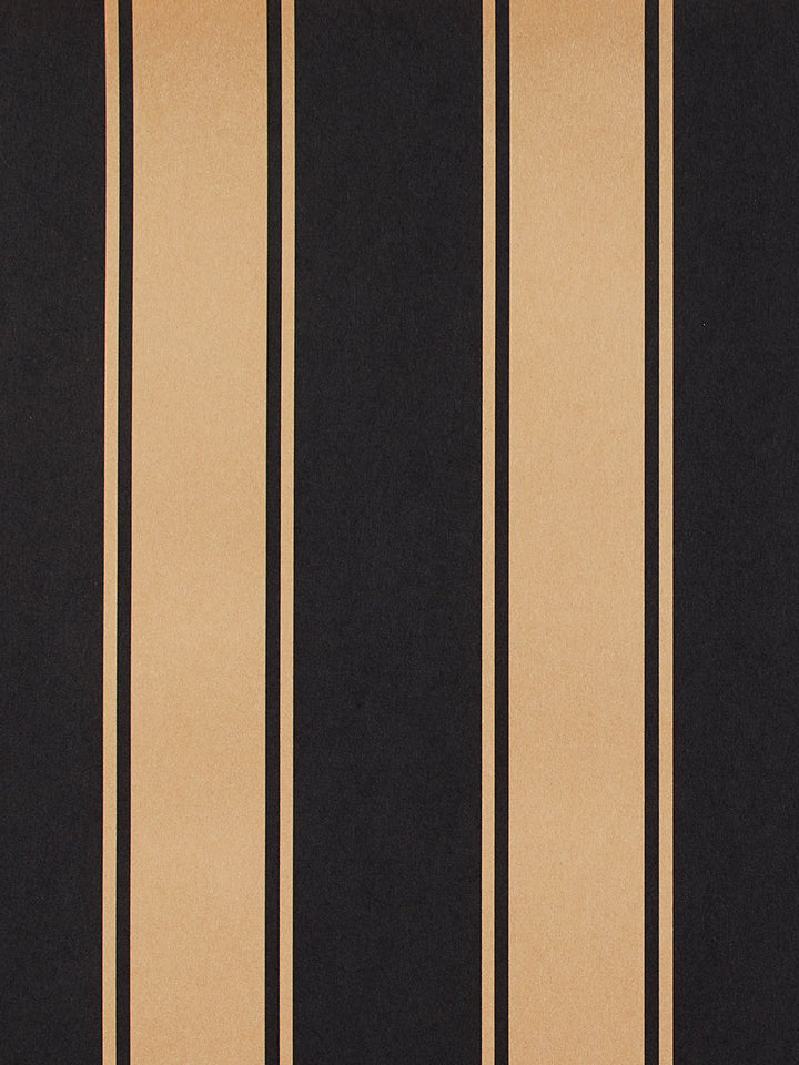 ojai stripe kraft wallpaper black
