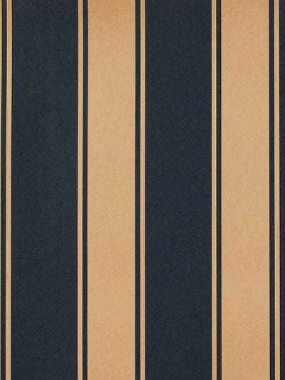 'Ojai Stripe' Kraft' Wallpaper by Wallshoppe - Cadet Blue