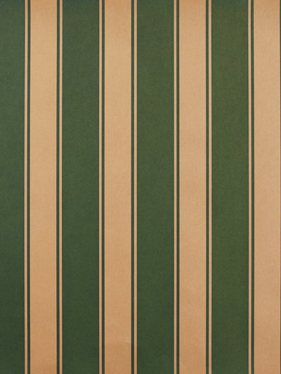 'Ojai Stripe' Kraft' Wallpaper by Wallshoppe - Green