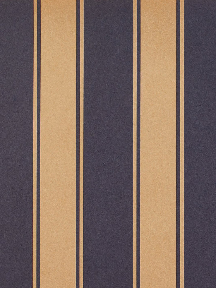 ojai stripe kraft wallpaper navy