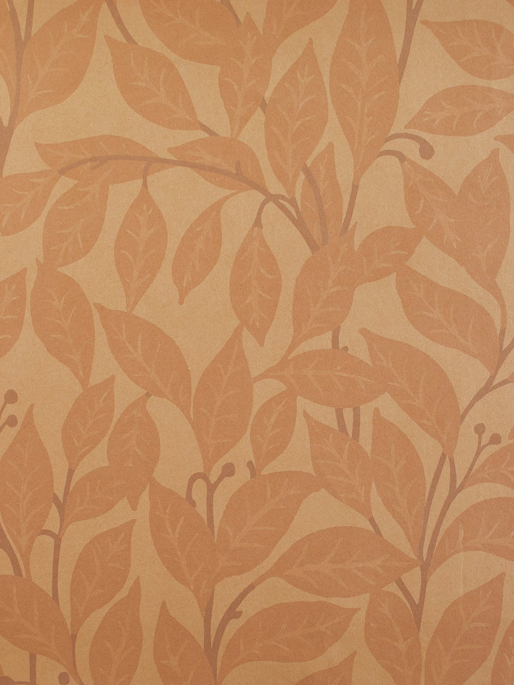 orchard leaves kraft wallpaper blush