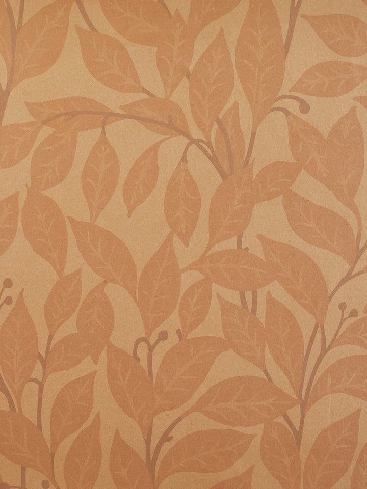 orchard leaves kraft wallpaper blush