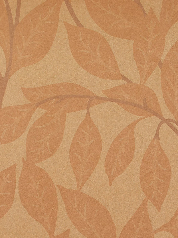 orchard leaves kraft wallpaper blush