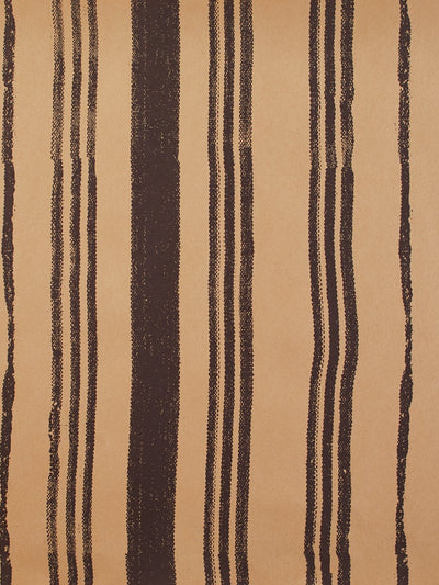 'Painted Stripes' Kraft' Wallpaper by Nathan Turner - Chocolate
