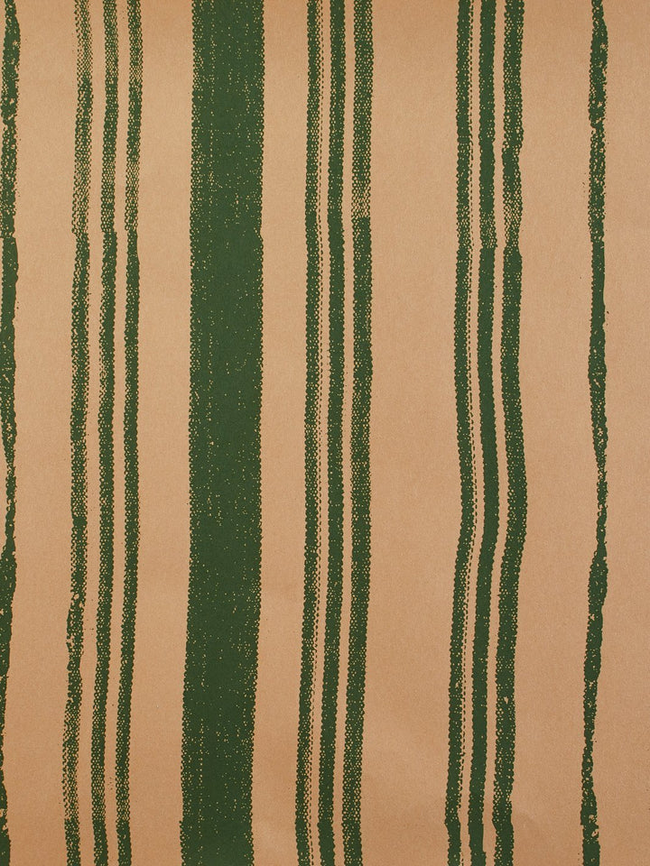 painted stripes kraft wallpaper by nathan turner green