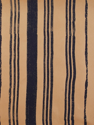 'Painted Stripes' Kraft' Wallpaper by Nathan Turner - Navy