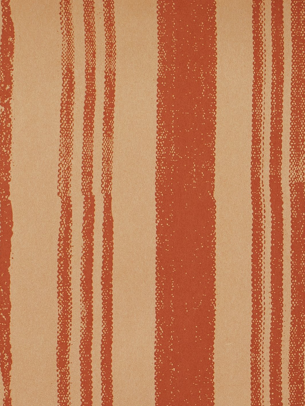 'Painted Stripes' Kraft' Wallpaper by Nathan Turner - Terracotta