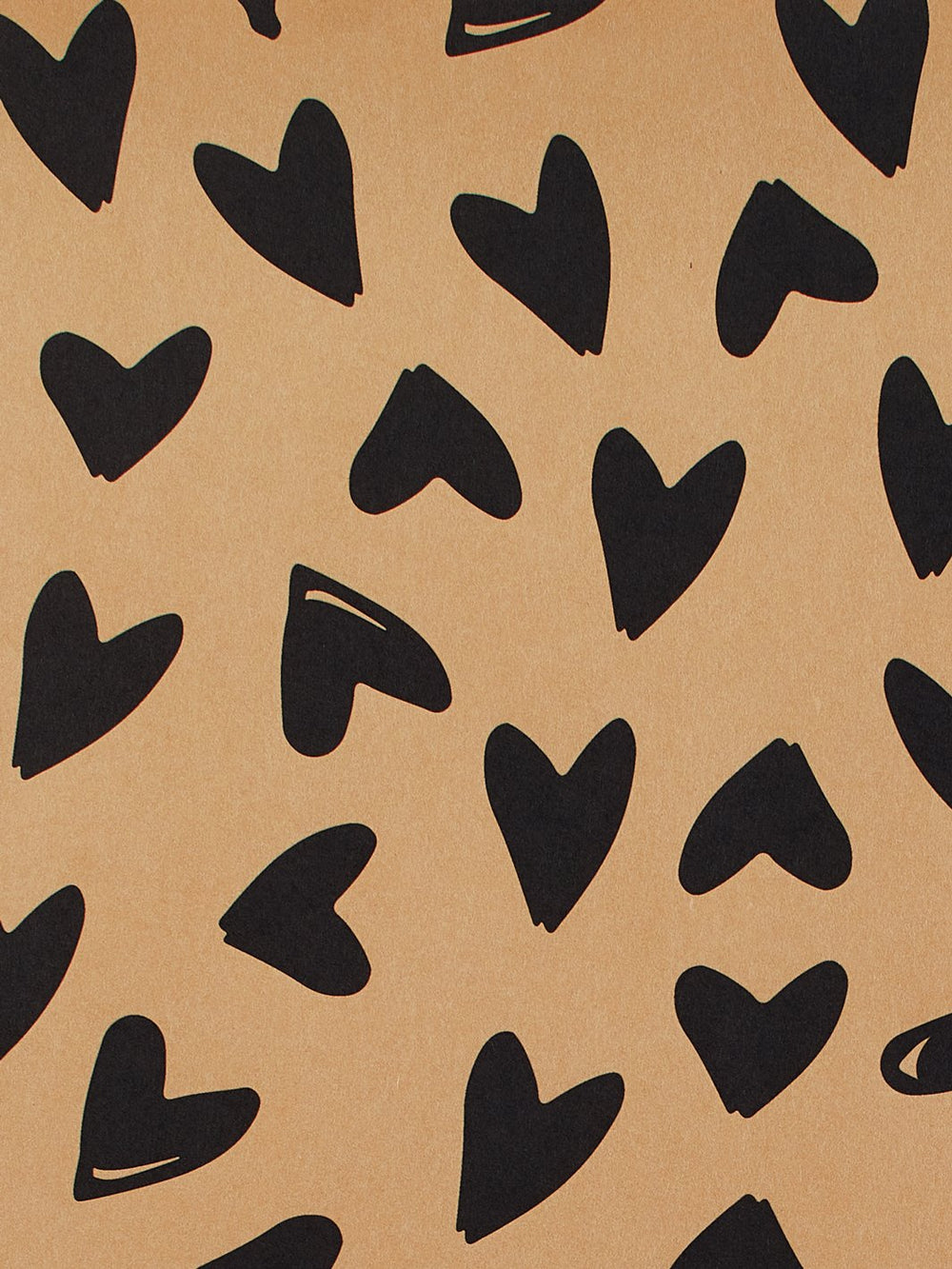 scattered hearts kraft wallpaper by sugar paper black