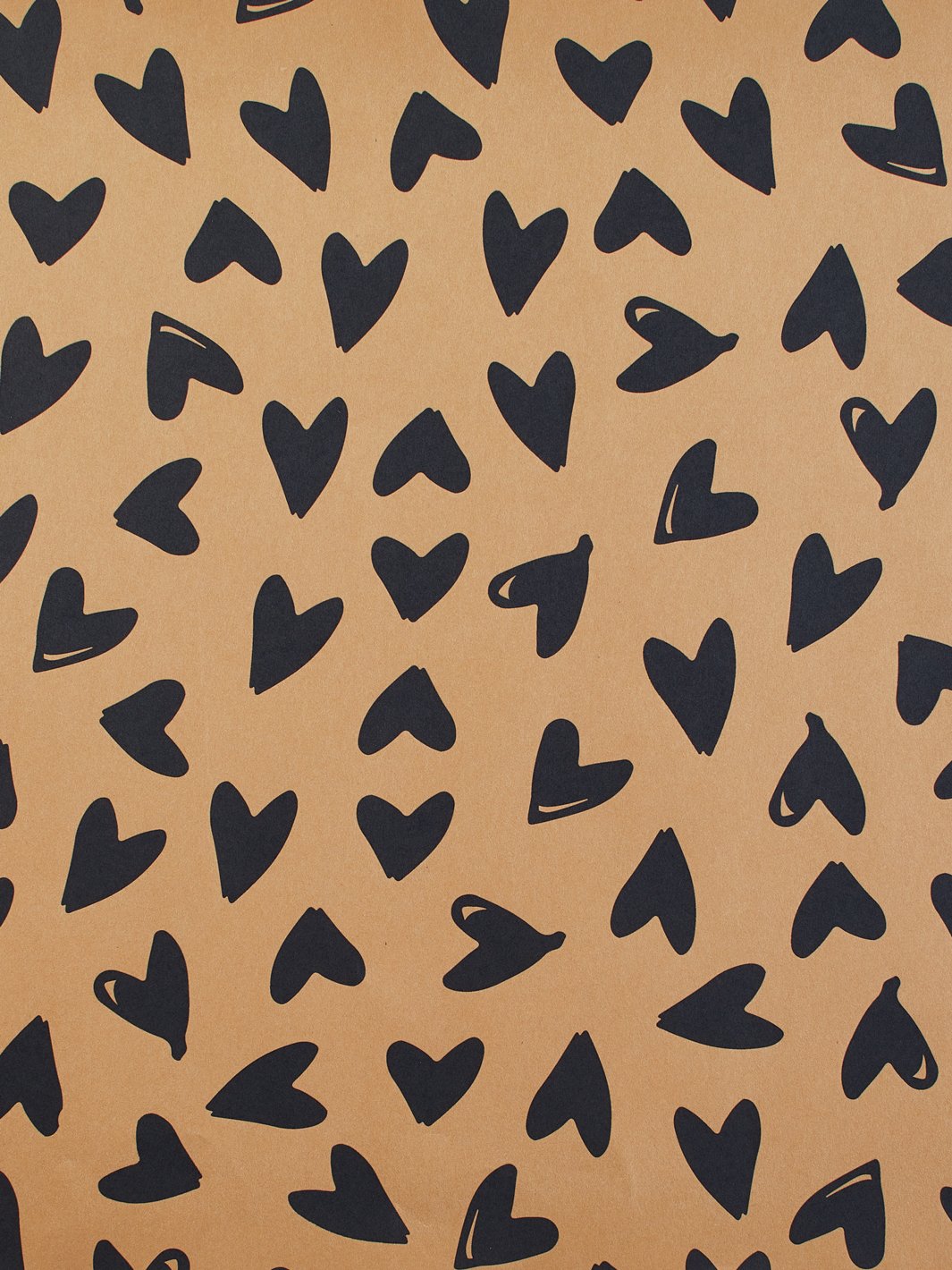 'Scattered Hearts' Kraft' Wallpaper by Sugar Paper - Navy