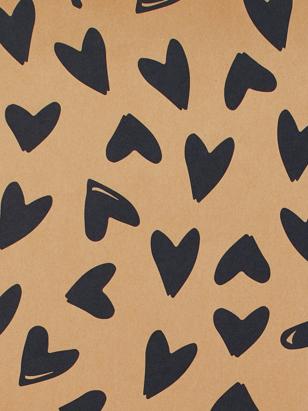 'Scattered Hearts' Kraft' Wallpaper by Sugar Paper - Navy
