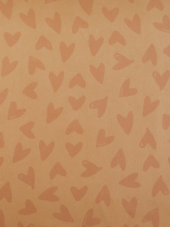 scattered hearts kraft wallpaper by sugar paper pink