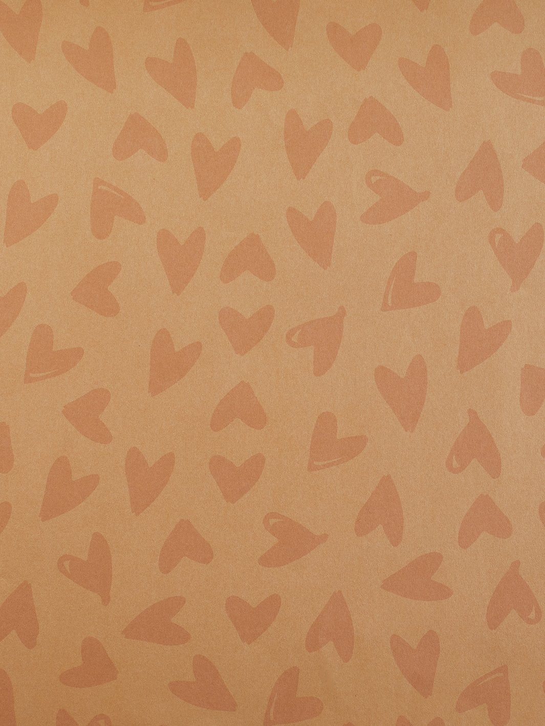 'Scattered Hearts' Kraft' Wallpaper by Sugar Paper - Pink