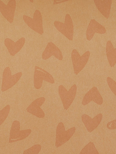scattered hearts kraft wallpaper by sugar paper pink