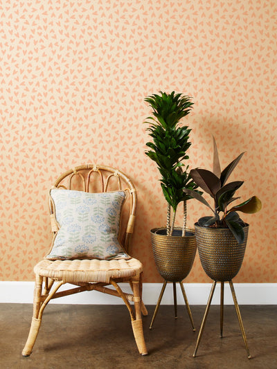 scattered hearts kraft wallpaper by sugar paper pink