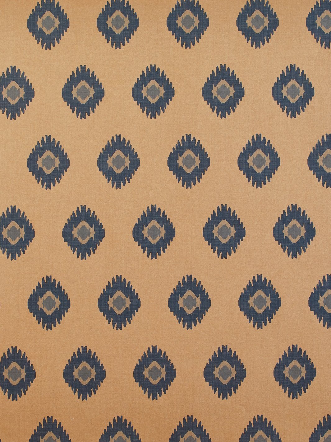 'Tangier Medallion' Kraft' Wallpaper by Wallshoppe - Blue