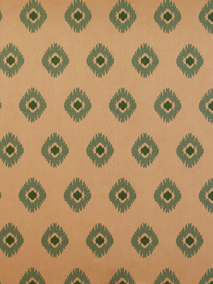 tangier medallion kraft wallpaper green