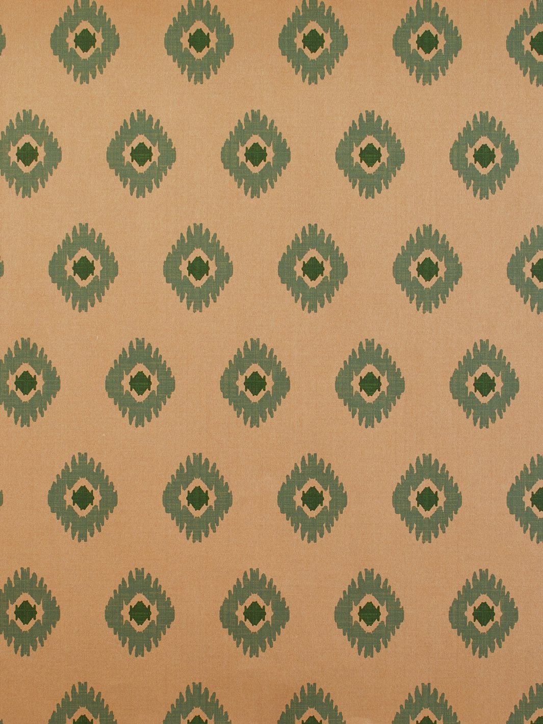 'Tangier Medallion' Kraft' Wallpaper by Wallshoppe - Green
