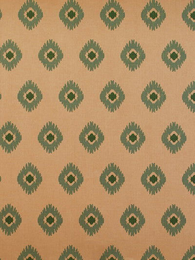 tangier medallion kraft wallpaper green