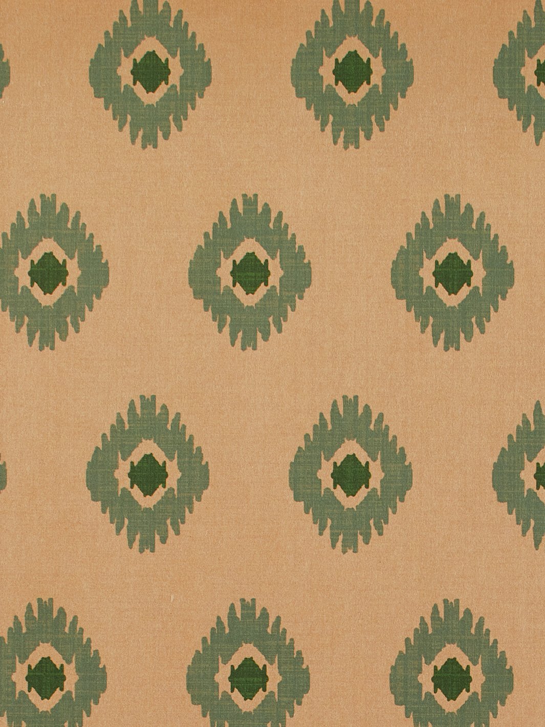 'Tangier Medallion' Kraft' Wallpaper by Wallshoppe - Green