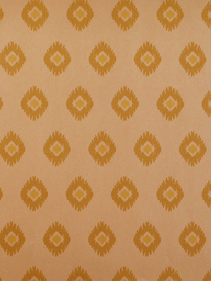 tangier medallion kraft wallpaper yellow
